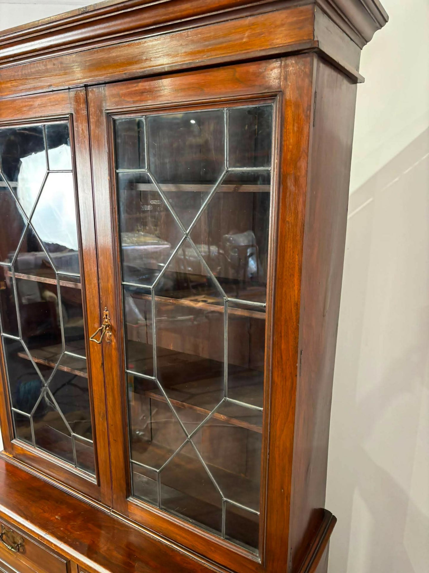 Edwardian Mahogany Astral Glazed Bookcase