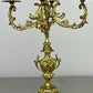 Pair of Candelabras Vintage French Brass Ornate 5 Arm Candle Holders LOT 6437