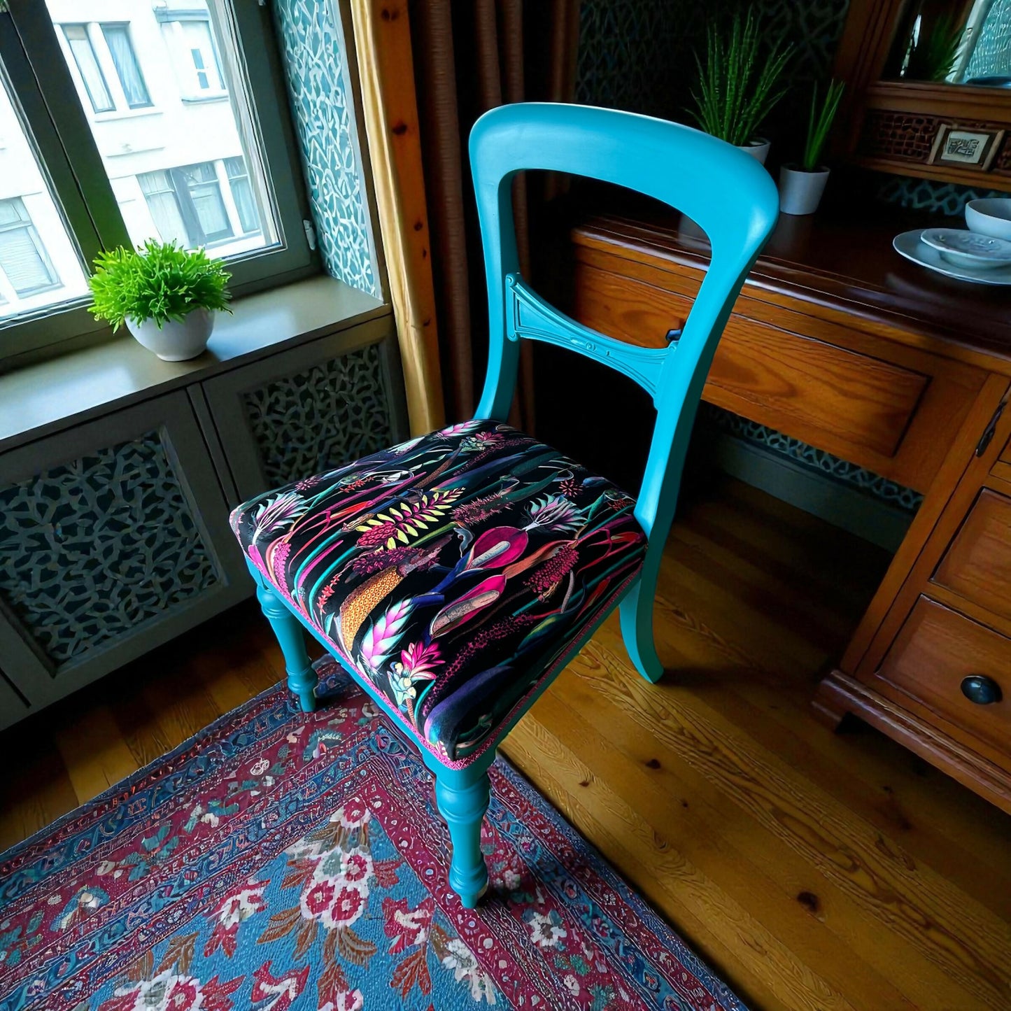 Teal occasional chair