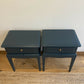 Stag ‘leggy’’ bedside cabinets, pair