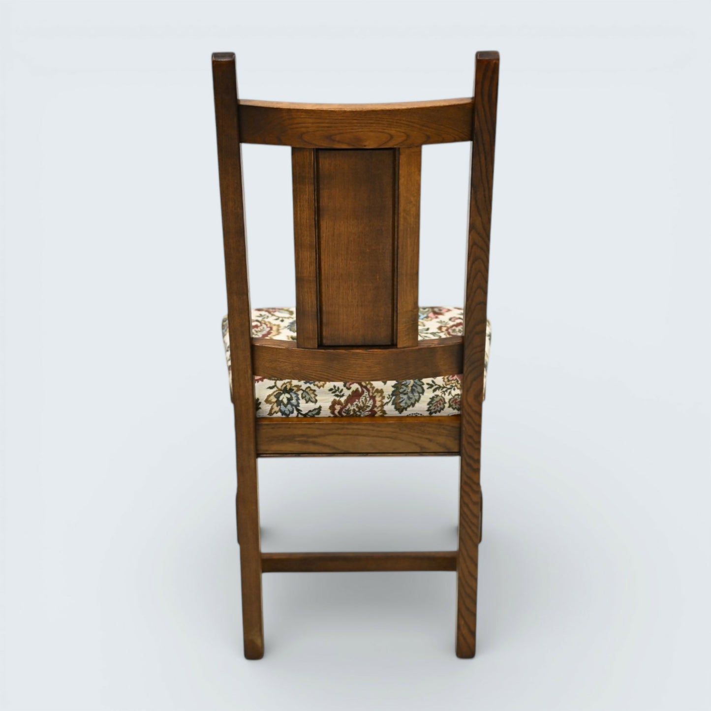 6 Yorke Old Charm Dining Chairs Trellis Fabric Light Oak Frames FREE UK Delivery