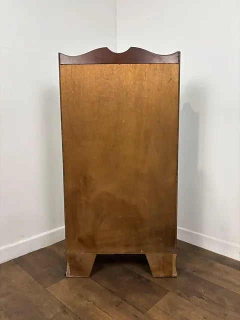 Vintage Mahogany Four Shelf Waterfall Bookcase