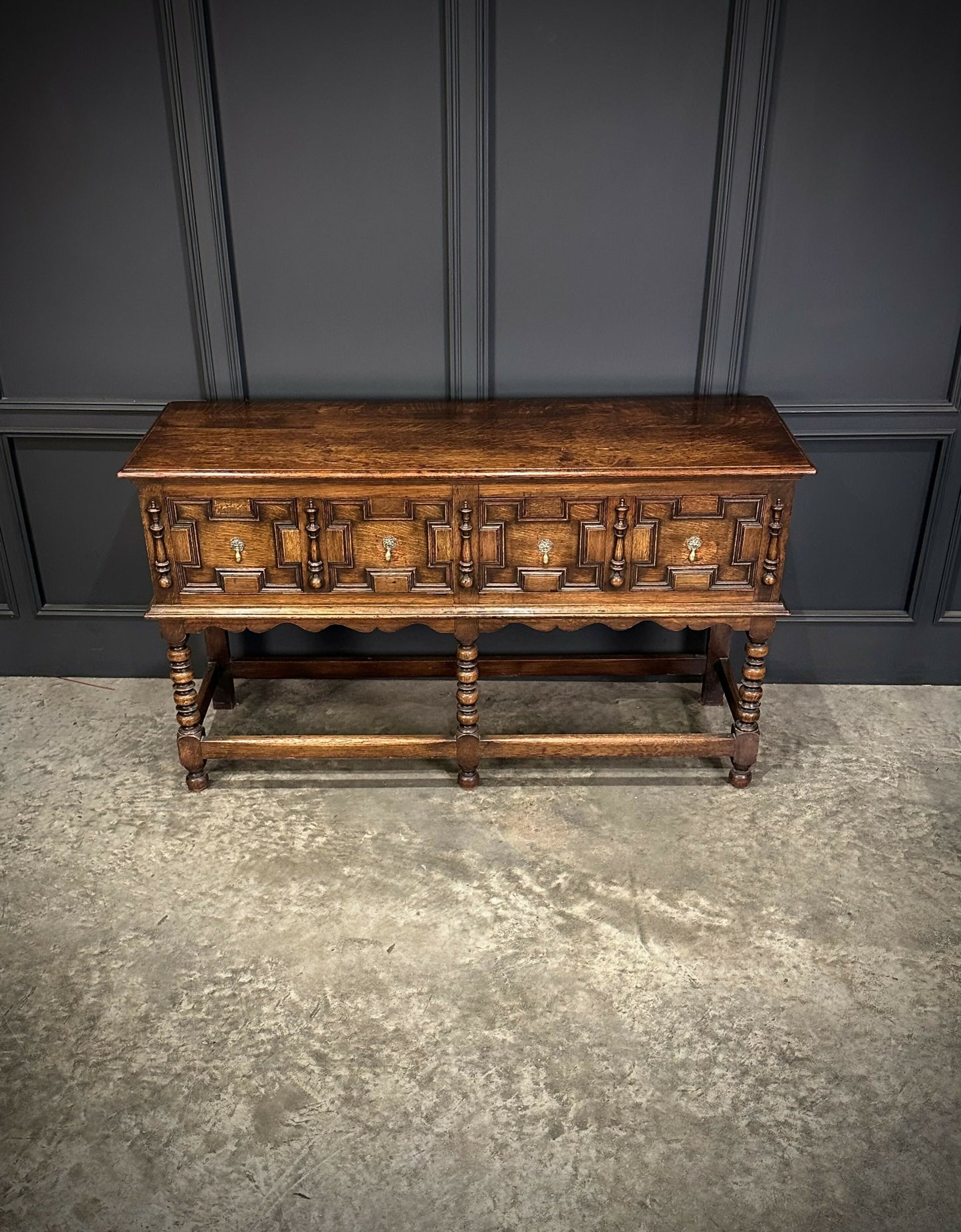 Antique Oak Carved Sideboard