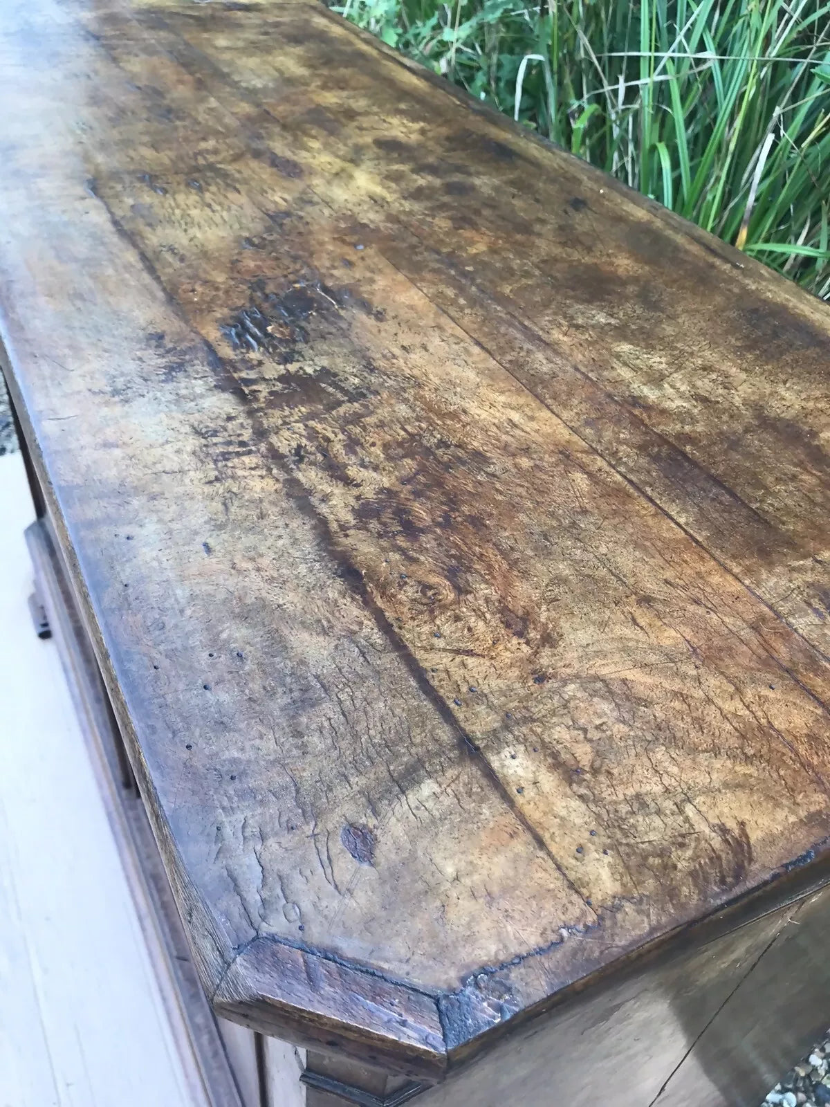 Antique Victorian Burle Walnut Veneer Chiffonier Dresser Server Buffet Sideboard