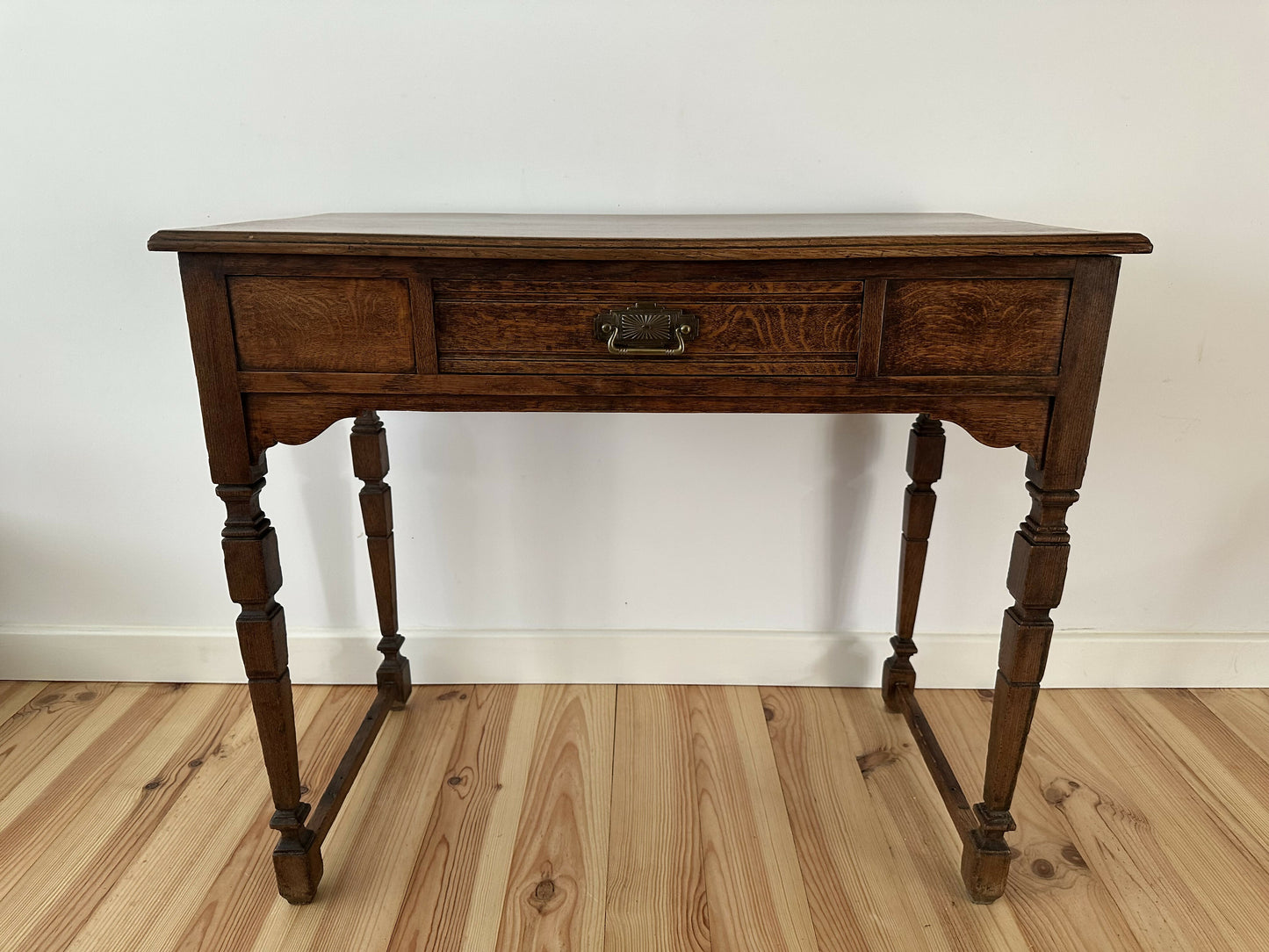 Antique Console Table Oak Side Hall Table
