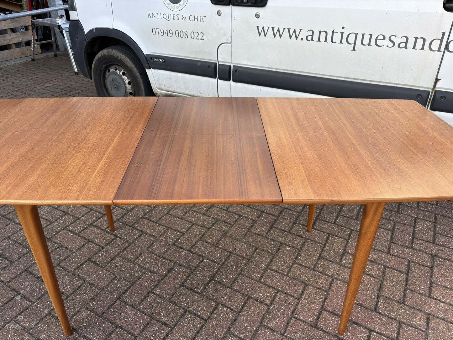 Mid Century McIntosh Teak Extending Dining Table & 4 Chairs