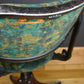 Refurbished Vintage 1950s Tansad Industrial Swivel Chair in Blackpop Velvet