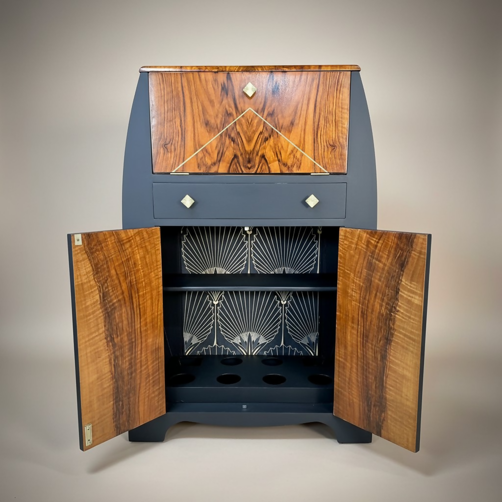 Upcycled Art Deco Drinks Cabinet