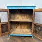 Industrial Style Reclaimed Distressed Blue Indian Cupboard