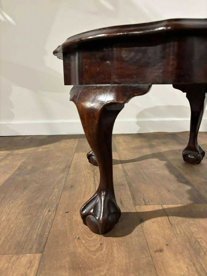 Vintage Mahogany Claw & Ball Coffee Table