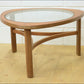 Vintage coffee table teak Nathan glass top mid century danish design
