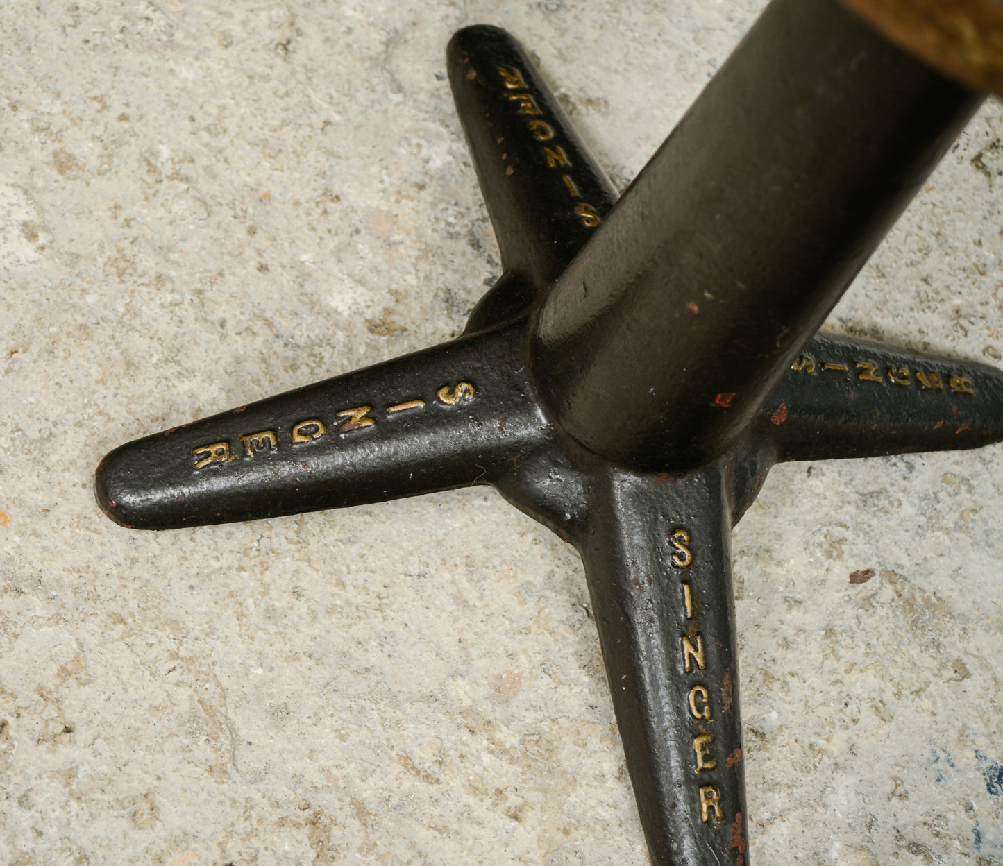 Antique Singer Sewing Machinists Stools - Cast Iron - Adjustable Height -SKU 165