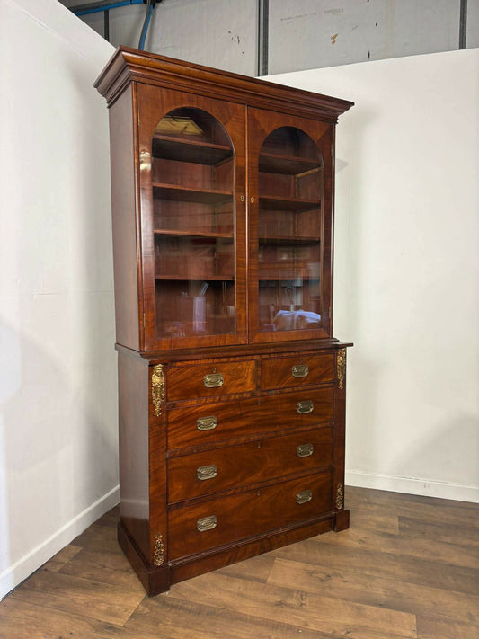 19th century Mahogany Glazed Bookcase