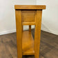 Modern Solid Oak Three Drawer Console Table