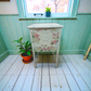 White Decoupaged Cabinet