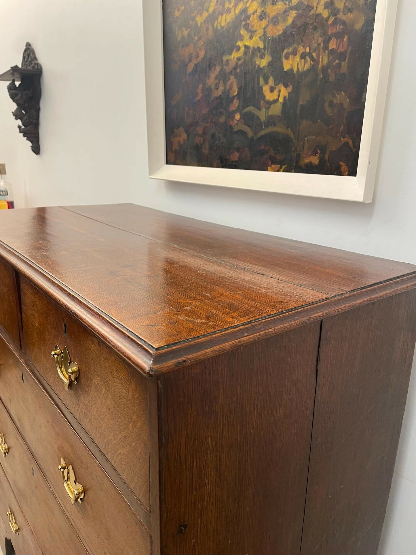 Vintage Georgian oak chest of drawers
