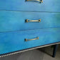 Mid Century Chest of Drawers Hand Painted Blue
