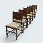 6 Old Charm Style Dining Chairs Upholstered Drop On Tudor Seats FREE UK Delivery