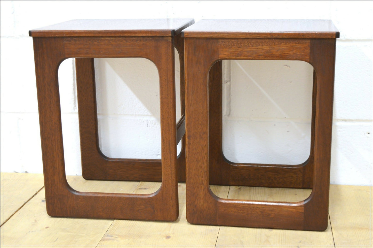 Vintage Bedside Table Set Of 2 Pair McIntosh Teak Danish Design Mid Century