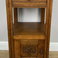 Bedside Table Antique French Style Marble Top Oak Cabinet Nightstand LOT 6241