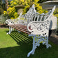 Coalbrookdale Style White Vintage Ornate Garden Bench