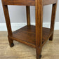 Bedside Table Antique French Style Marble Top Oak Cabinet Nightstand LOT 6244