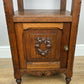 Bedside Table Antique French Style Marble Top Oak Cabinet Nightstand LOT 6240