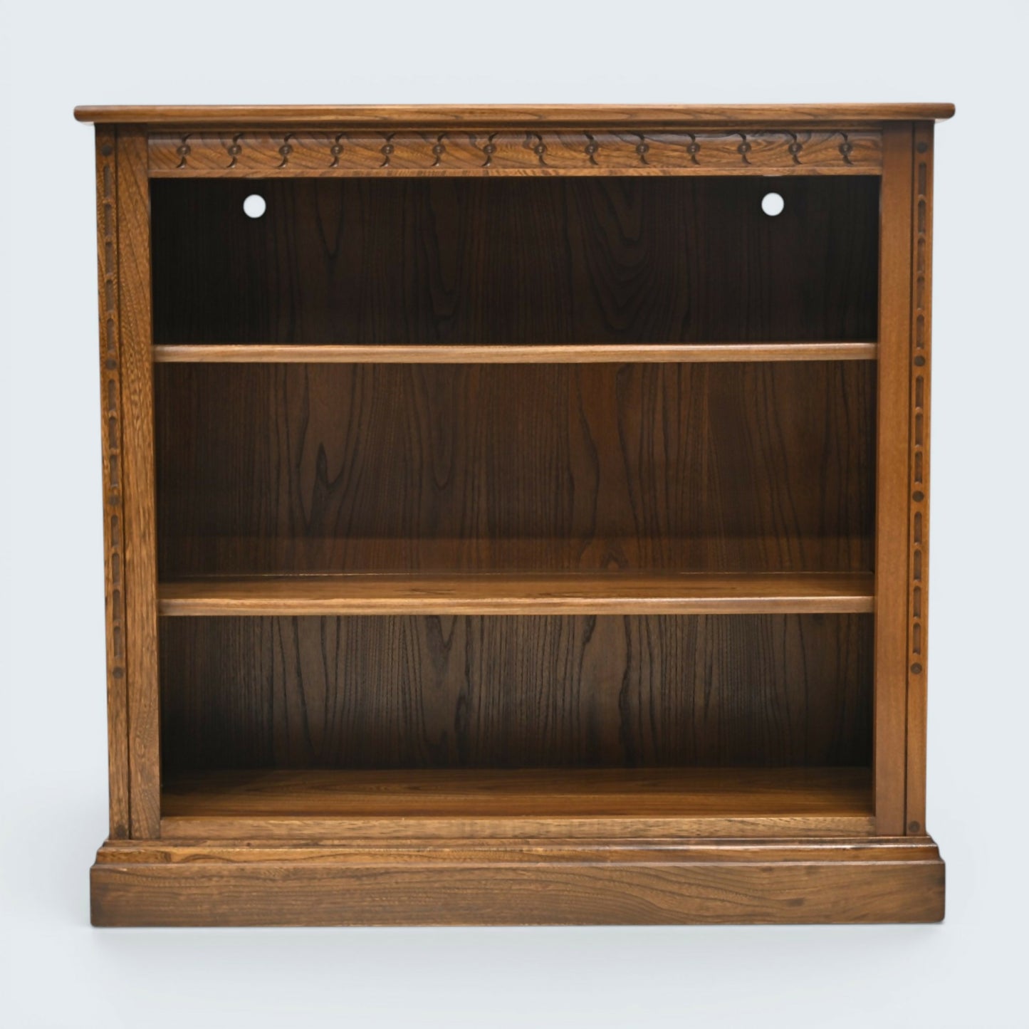 Ercol Low Wide Bookcase 2 Shelves Golden Dawn Finish Mural FREE UK Delivery*
