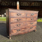 Vintage Georgian Mahogany Chest Of Drawers Complete With Large Linen Drawer