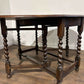 Vintage Oak Gateleg Dining Table On Barley Twist Supports