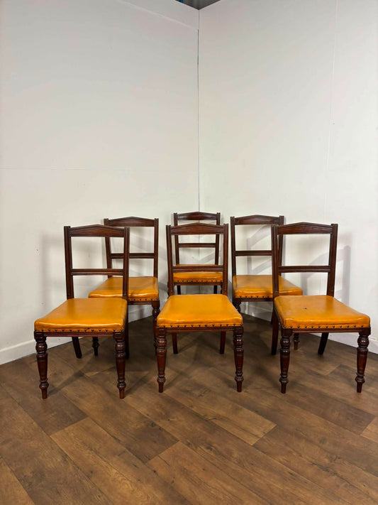 Set Of Six Edwardian Mahogany Dining Chairs