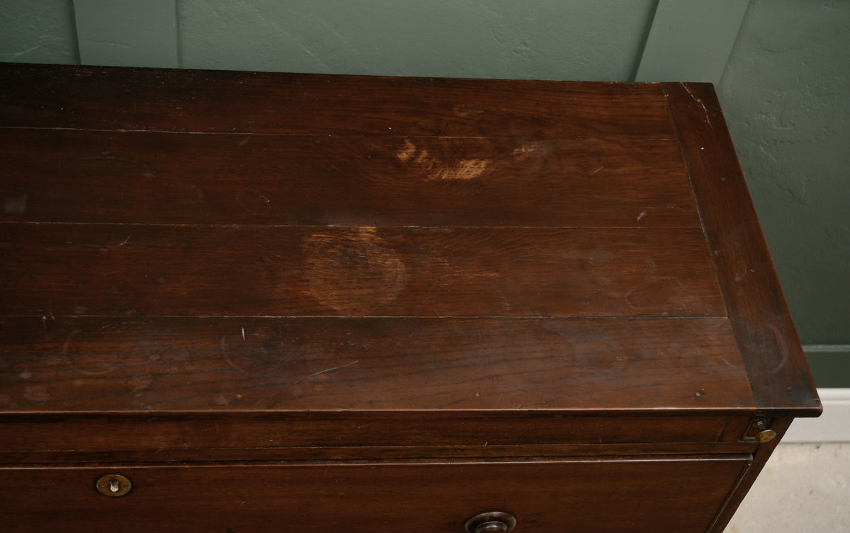Wide Georgian Oak Chest of Drawers - 2 Drawer Chest