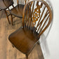Vintage Set of Four Dark Oak Wheel Back Chairs