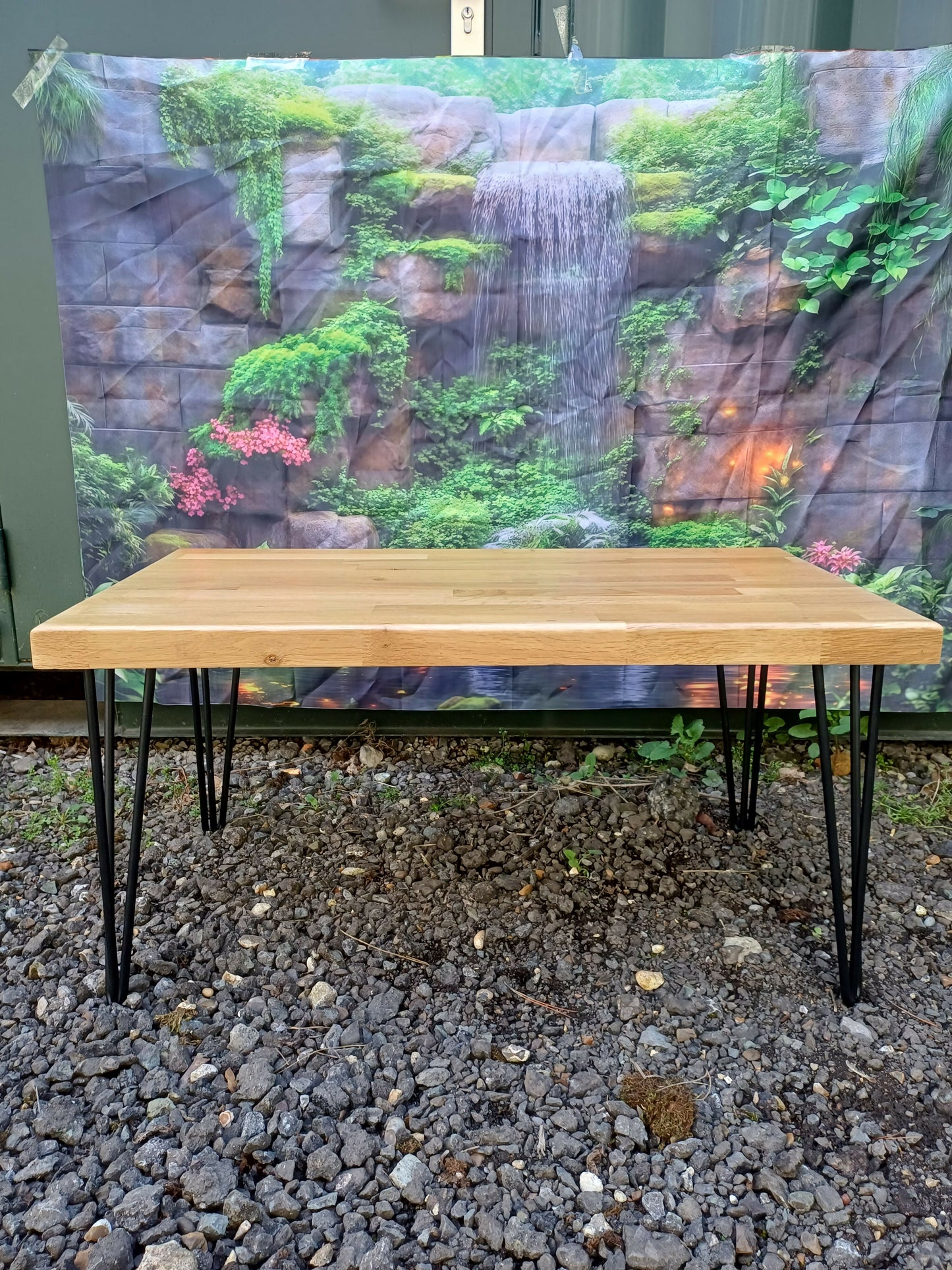 Wooden Table with Hairpin legs