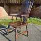 Antique Early 19th Century English Oak And Elm Broad Arm Windsor Chair