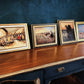 Vintage Set of x4 Desert/Eastern Oil Paintings, Gold Framed, Signed by Same Artist