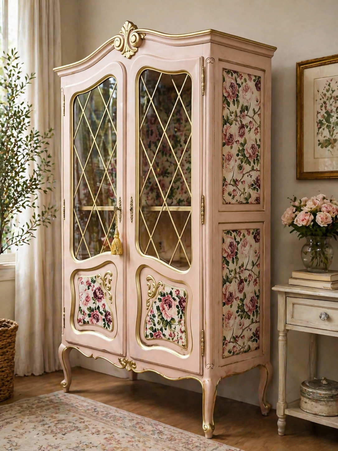 For commission pink floral design