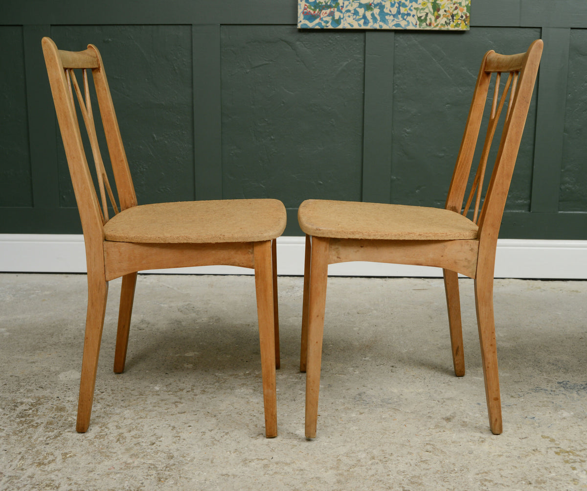 4 Mid Century Dining Chairs Lebus Link - 1950s - 1960s