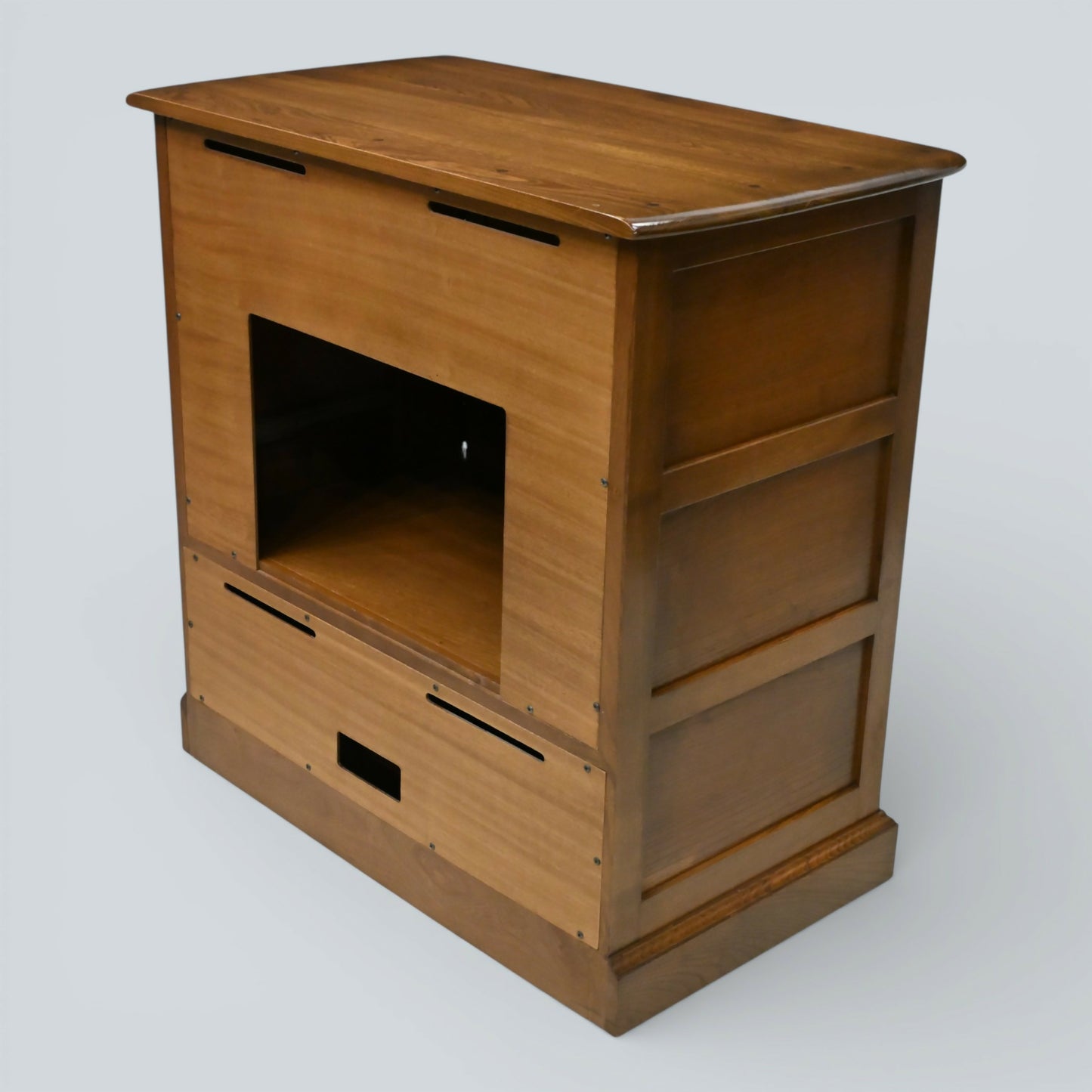 Ercol Mural TV Video Cabinet Golden Dawn Hideaway Doors Model 839 FREE Delivery