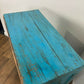 Vintage Indian Reclaimed Wooden Blue Rustic Cupboard
