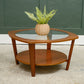 Mid Century Teak Astro Style Coffee Table with Glass Top