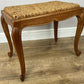 Footstool Vintage French Louis Style Oak Table Rush Seat Carved Stool LOT 6213