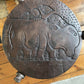 Wood carved Africa Fold Up Side table