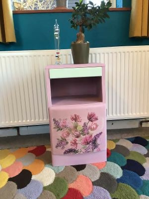 Lebus Bedside Table Pink