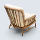 Ercol Jubilee Easy Chair Cream Floral Upholstery New Webbing FREE UK Delivery*