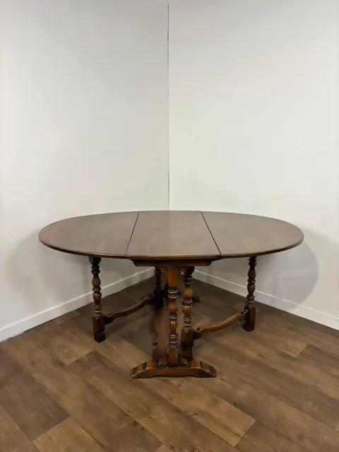 Vintage Oak Drop Leaf Dining Table