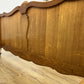 Bed Vintage French Louis XVI Oak Double Bed Frame Carved Headboard LOT 6373