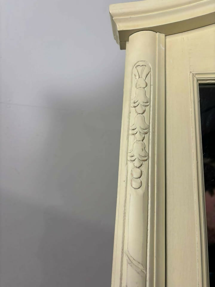 Reproduction Ornate Cream Coloured Wall Mirror