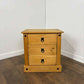 Mexican Pine Three Drawer Bedside Chest