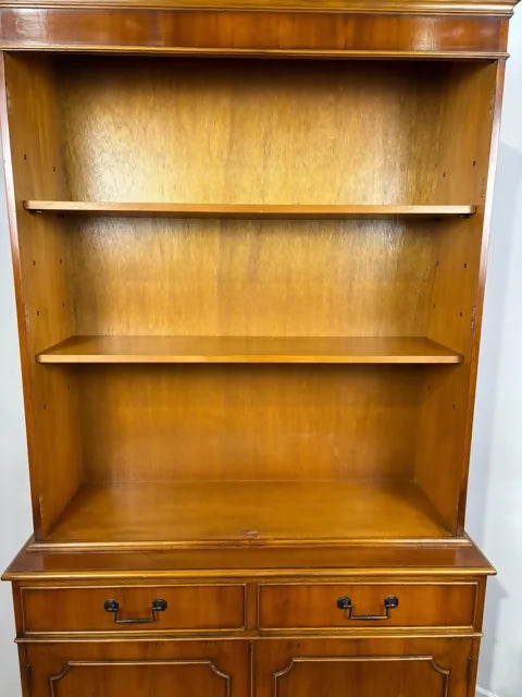 Reproduction Yew Wood Bookcase